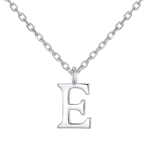 Philip Jones Sterling Silver Initial E Necklace