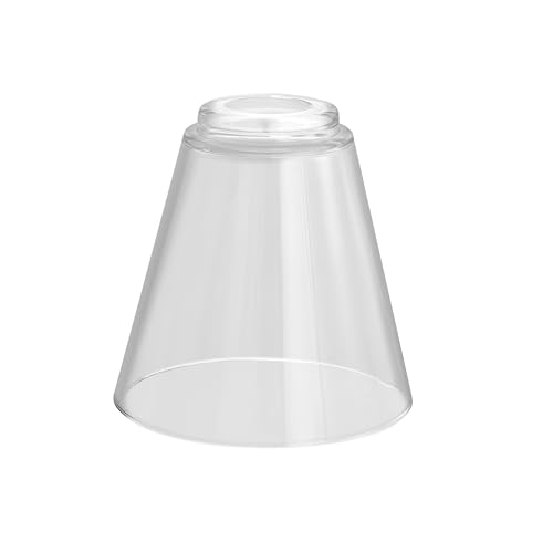 Image of Aspen Creative 23659-60-3,Clear Tapered Cone Glass Shade For Lighting Fixture /Vanity Light /Wall Light /Pendent,Size:6 inchD x 6 inchH, Center Hole:1-5 /8 inch,Set of 3