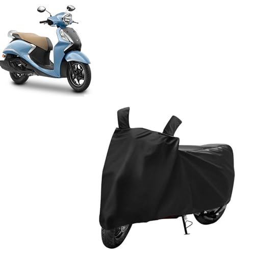 Image of Kerwa Waterproof Bike Cover Compatible with Yamaha fascino 125 | Dust Proof, UV-Resistant, Mirror Pocket with Windproof Buckle Strap