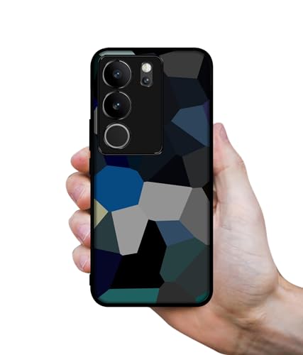 Image of Mathematical Shape Design Premium 2D Printed Metal Back Case Cover for Vivo V29 5G / V29 Pro 5G, Multicolor