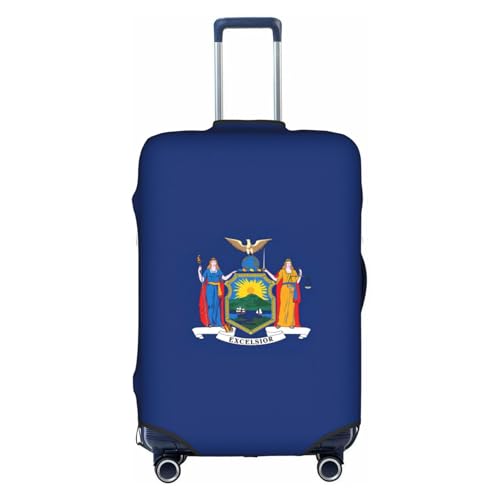 KLJnmbb New York State Flag Print Valigie Copertura Elastica Lavabile Anti Graffio Protezione Bagagli Antipolvere Elegante, bianco, XL