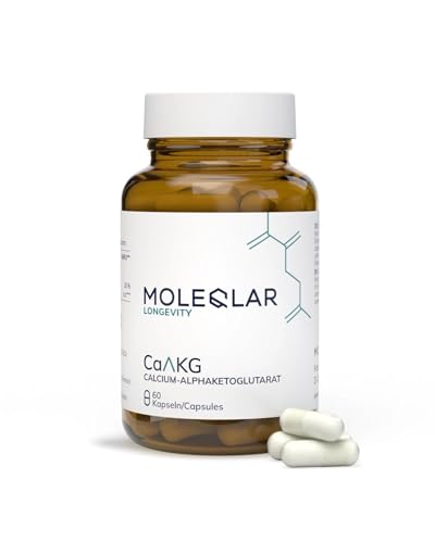 MoleQlar CaAKG (Calcium-Alphaketoglutarat) 60 Kapseln - Nahrungsergänzungsmittel mit Calcium & Alphaketoglutarat - 1000mg Ca-AKG pro Portion