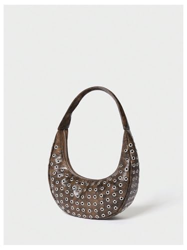 Image of Floerns Women's Leather Boho Handbag Y2k Studded Shoulder Bag Underarm Bag