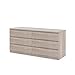 Tvilum Scottsdale 6 Drawer Double Dresser, Truffle
