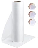 PLANTIONAL Woven Cotton Iron-On Fusible Interfacing, 16.1 inch X 10 Yards White Medium Weight 100% Cotton Single Sided Interfacing Fabric Iron on Interfacing for Fabric Sewing and DIY Crafts Supplies