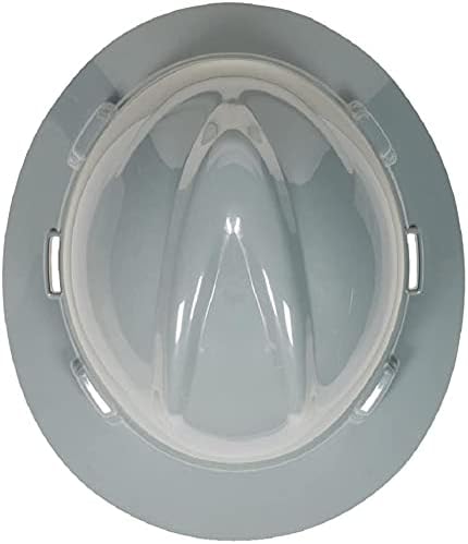 Miniatura 8 de MSA - Casco V-Gard de ala completa con suspensión, cubierta de polietileno, protección superior contra impactos y correas de corona autoajustables,