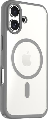 Image of TEKNE Hybrid Protective Case for iPhone 17 | MagSafe Compatible | Shockproof Bubble Corners | TPU + Polycarbonate | Raised Edge Protection | Slim Back Cover (Grey)