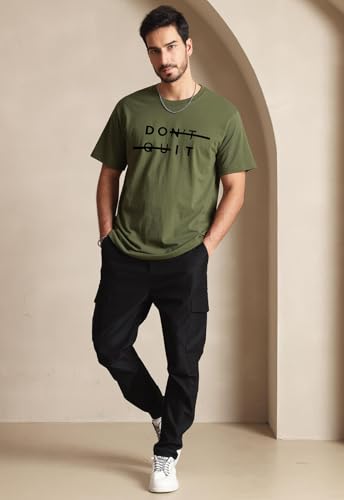 Aiyino Men's Graphic Tees Short Sleeve Don't Quit Letter Print Top Crewneck Casual Regular T-Shirt for Men3