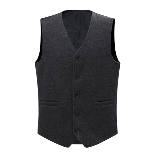 Gilet homme costume col V veste sans manches business slim fit