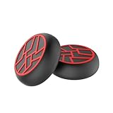 Hicle Anti-Slip Joystick Cap for PS5, PS4 & Xbox Controllers – 3D Silicone Thumb Grip Cover (Black+Red)