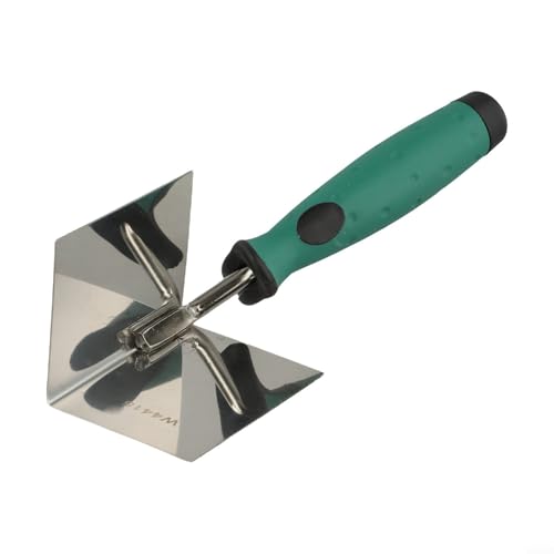Herramienta de esquina de acero inoxidable para paneles de yeso, espátula flexible de ángulo de 90 grados para esquinas internas y externas, paleta de alta calidad para mampostería y (interior de 1