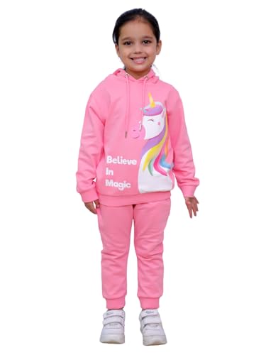 Image of The Mom Store Kids Sweatshirt With Joggers Set| Cotton With French Terry | Cute Prints | Warm | For Boys & Girls | Trendy Winter Sets For Kids | Hoodie And Sweatpant Set