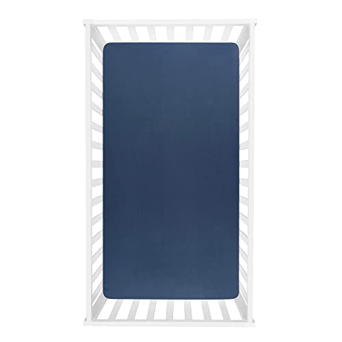 Trend Lab Simply Navy 3 Piece Crib Bedding Set, Sewn With Elegant Ruching, Includes Quilt, Fitted Crib Sheet And Skirt #TOP6