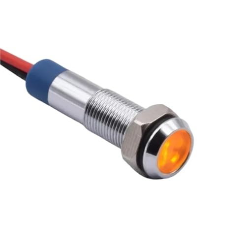 Clignotant métallique 6mm ambre témoin lumineux LED universel moto 12V