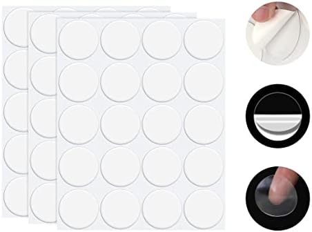 WJAJOY Double-Sided Adhesive Dots Transparent -Foam Dots Dual-Adhesive 3D Foam Dots for Halloween Christmas Scrapbook DIY Crafts Office Supplies(60 Pieces,1.2 Inch/ 30 mm)