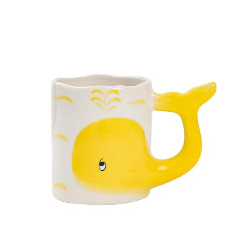 Taza De Dibujos Animados Cerámica Agua Oficina En Casa Café Gran Capacidad Regalo Pareja Esmalte Té (Amarillo,450ML)