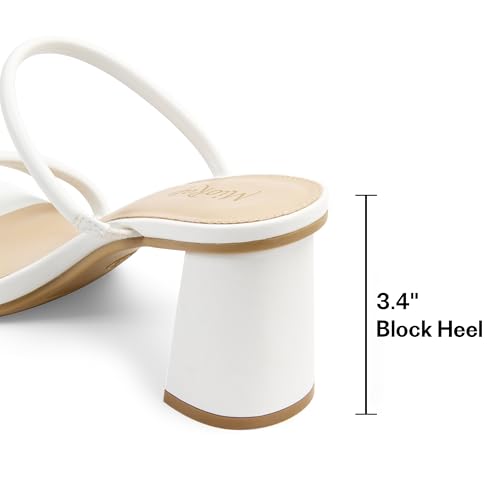 Square Open Toe Heels for Women Strappy Chunky Block Heeled Wedding Comfort Dressy Slides Sandals3