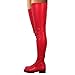 Knee High Boots Women Thigh High Over Knee Stretch Fashion Low Chunky Heel Round Toe Zipper Winter Boots Black Red US4.5-14, red, 38