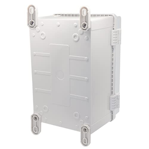 Zulkit Junction Box Abs Plastic Waterproof Ip65 Electrical Boxes Hinged Shell Outdoor Universal Project Enclosure With Mounting Plate And Wall Brackets Grey 11.8X7.9X6.3 Inch(300X200X160Mm) #TOP3