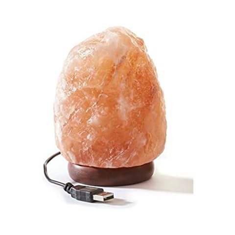 Himalayan Salt Lamp USB Rock Crystal Salt Multi Color LED USB Lamp with Cable,Light for Kids Room Natural Krafts ® Cover