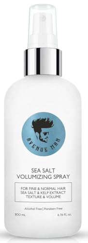 Avenue Man Volumizing Sea Salt Spray for Men - Lightweight Sea Salt Hair Spray for Men - Paraben &amp; Sulfate-Free - Mens Hairspray for Fine &amp; Normal Hair with Kelp, Papaya, Brown Seaweed - 6.76 oz