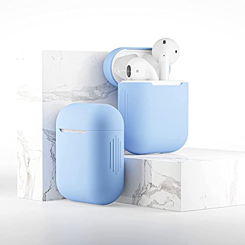 Protective Case for Apple Airpods 2 Silicone Case Airpod Case (Baby Blue) - Image 3