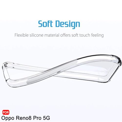 Image of TheGiftKart Transparent Crystal Clear Back Cover Case for Oppo Reno 8 Pro 5G | Shockproof Soft TPU Case | Cushioned Edges for Ultimate Protection Back Cover Case for Oppo Reno 8 Pro (TPU, Transparent)