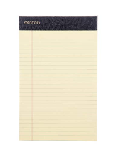 Image of Mintra Office Canary Legal Pads - Premium Quality Heavyweight Paper with Micro-perforated sheets, Smooth-lined paper, Ideal for Office Tasks, Assignments or Notes, Meetings, and Journaling, 6 pack, Yellow Paper, Narrow Ruled, 5 inchx8 inch