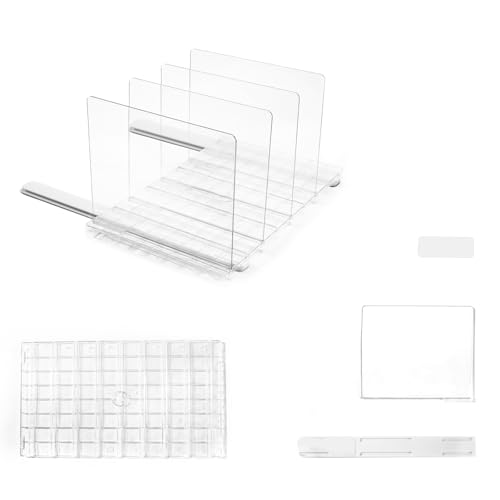 Neatify Organizador bolsos armario con raíles extraíbles – 10 separadores ajustables para ordenar bolsos de mujer, ropa y accesorios. Divisor de baldas para vestidor, cocina y baño.