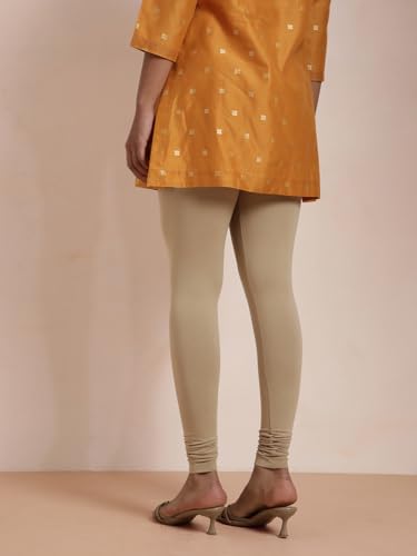 Image of TWIN BIRDS Tailored Cut and Classic Fit Super Stretchable Elastane Fabric Churidar Leggings for Women