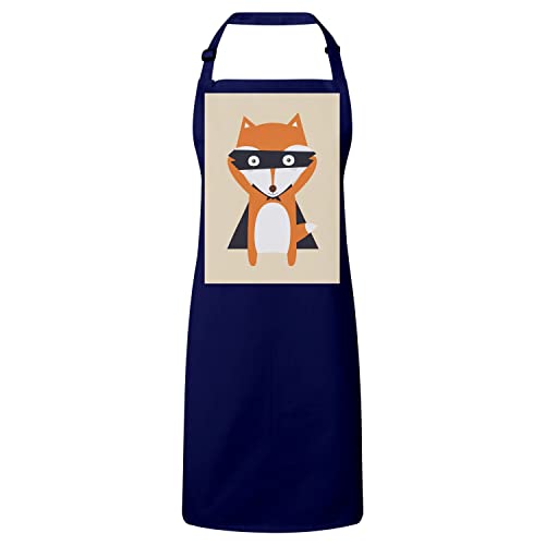 Tablier cuisine navy renard roux pour cuisiner en famille