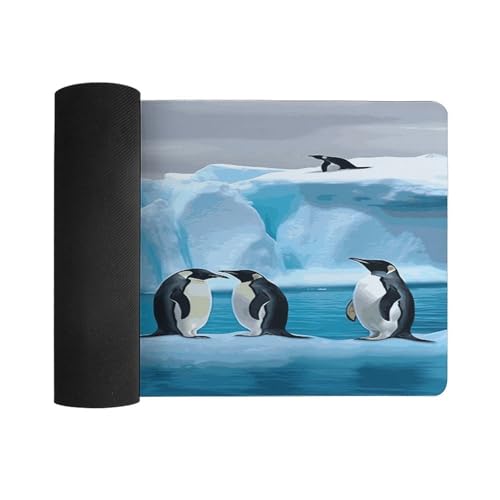 Penguins On The Iceberg Desk Pad Large Office Desk Mat miniatura 3