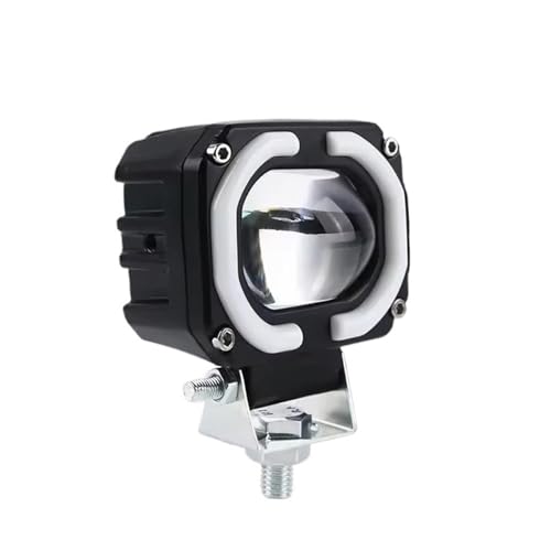 Faro De Motocicleta 1/2 Pieza Antiniebla Motocicleta Camión ATV UTV Faro Delantero Conducción Lámpara LED Angel Eyes Focos 3 Modos