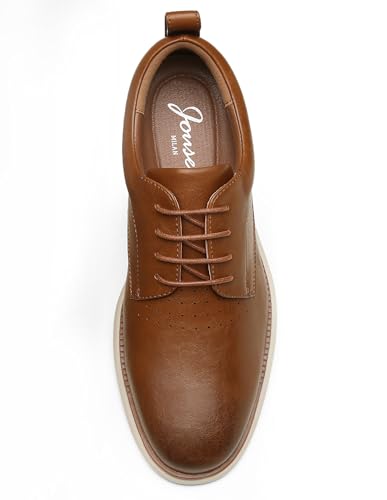 Jousen Men's Brown AMY9006 Dress Shoes - Size 10.5 Classic Retro Oxford angle 9