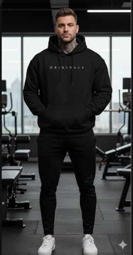 Image of Men Printed Winter Wool Hooded Sweatshirt | Warm & Soft Full Sleeve Pullover Hoodie for Winter | Casual