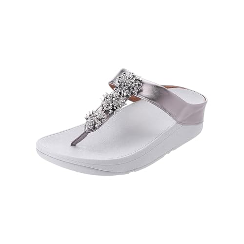Fitflop Femme Fino Toe Post Galaxy Bead : sandales plates confortables