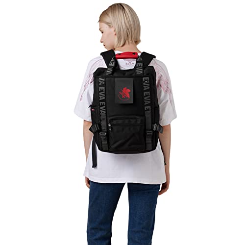 FIREFIRST x RADIO EVA - Evangelion Backpack With Symbol Label, Black, W28×H41×D14(cm) - Image 3