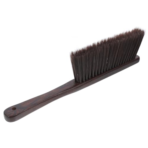 TOPBATHY Soft Bristle Cleaning Brush Handheld Broom for Furniture Sofa Fireplace Car Bed Counter Dusting Natural Handle