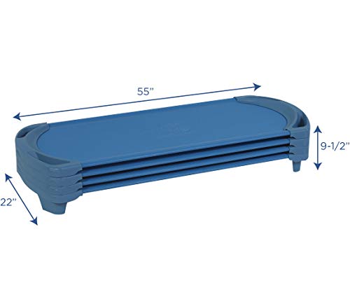 Image of Angeles Sleeping Cot Daycare Essentials, Ocean Blue, Standard, Set of 4