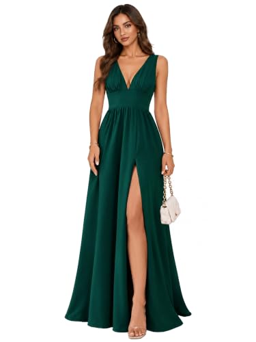 Ever-Pretty Women's V Neck Sleeveless Formal Dress Wedding Guest Dresses
