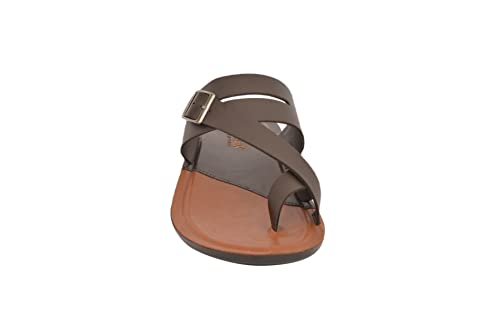 Image of AEROWALK Stylish T-Shape Fashion Slipper for Men | Comfortable | Lightweight | Anti Skid | Casual Office Footwear (4366 BLACK)