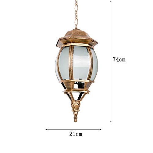 Lustre extérieur en aluminium de prestige et verre style lanterne