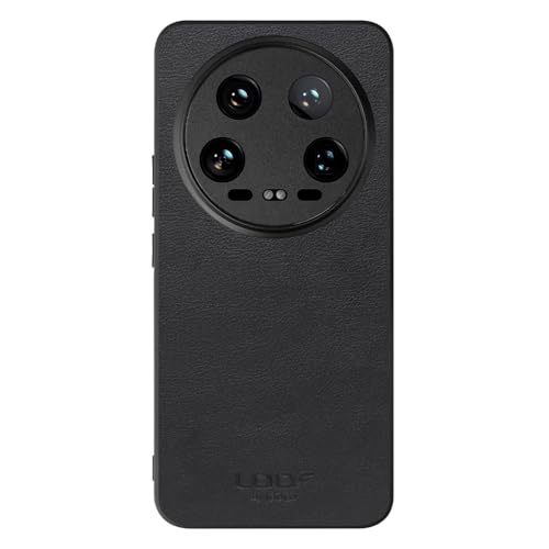 LOOF BASIC-SHELL �{�v ���U�[ �X�}�z�P�[�X for Xiaomi 14 Ultra �p �P�[�X �J�o�[ �w�ʃP�[�X �X�g���b�v�z�[�� �V�F�� ���^ Leather [�u���b�N]