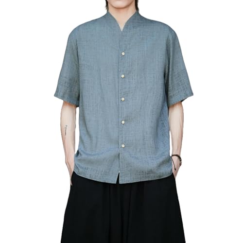 Chemise en lin homme confection rétro épurée un tissu noble pour l'été
