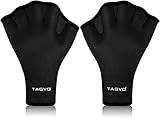 Tagvo Aquatic Gloves for Helping Upper Body Resistance, Webbed Swim Gloves with Strap, Well Stitching, No Fading, Sizes for Men Women Adult Children Aquatic Fitness Water Resistance Training