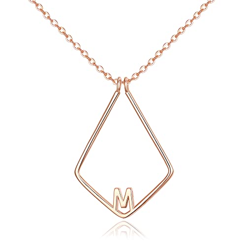 Collier porte-bague en argent 925 pendentif géométrique femme