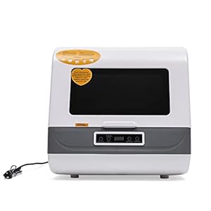 Portable Countertop Dishwasher, 3-in-1 Washing Modes Freestanding Dishwasher, 800W Table Top Dishwasher, Portable Compact Dishwasher for RV Apartments, Camping and Kitchen (White)