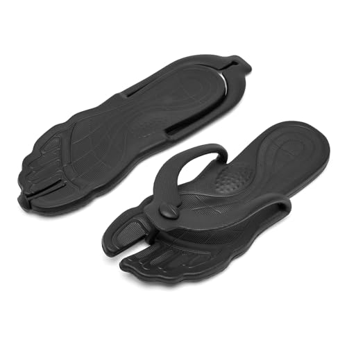 Image of Shower Shoes Travel Slippers for Women Men, Folding Slides Sandals, Portable Hotel Spa Slippers, Waterproof Quick Drying Flip Flops, Beach Sandals
