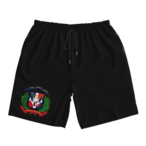 Coat of arms of The Dominican Republic Men's Quick-Dry Board Shorts 7