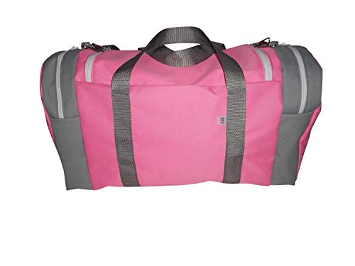 Triple Carry-on with U opening,two separate compartment one on each end plus front pocket. (Pink)3
